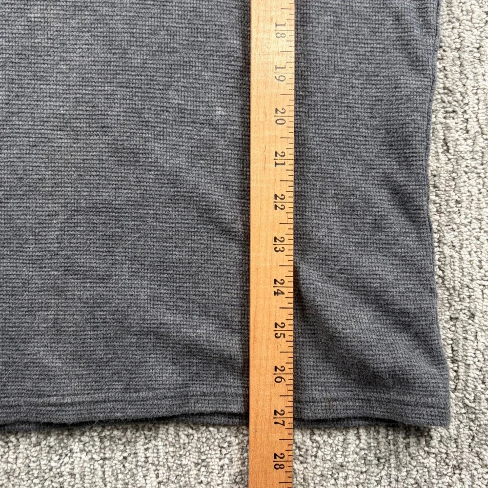 Polo Ralph Lauren Thermal Shirt Mens M Grey Waffle Knit Long Sleeve Pony Logo